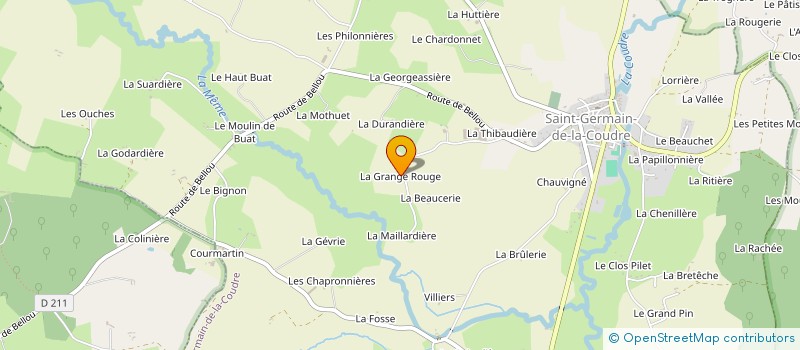 localisation de l'entreprise GFA DE LA GRANGE ROUGE à ORIGNY-LE-ROUX