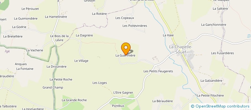 localisation de l'entreprise GFA DE LA GUERINIERE à LA CHAPELLE-SOUEF