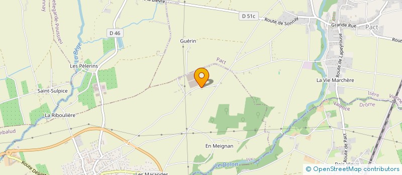 localisation de l'entreprise GFA DE LA GUILLOTIERE  JARCIEU