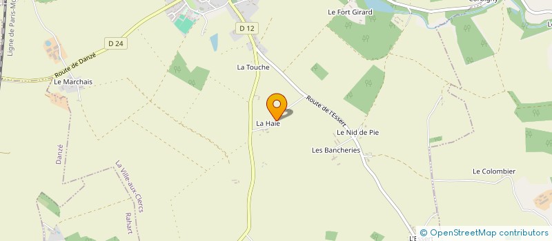 localisation de l'entreprise GFA DE LA HAIE  LA VILLE-AUX-CLERCS