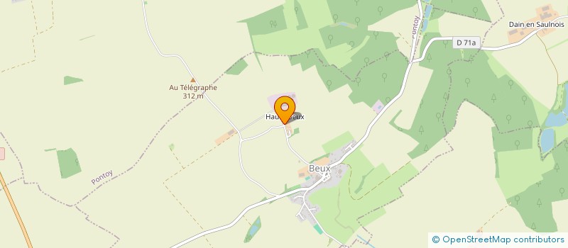 localisation de l'entreprise GFA DE LA HAUTE BEUX  BEUX