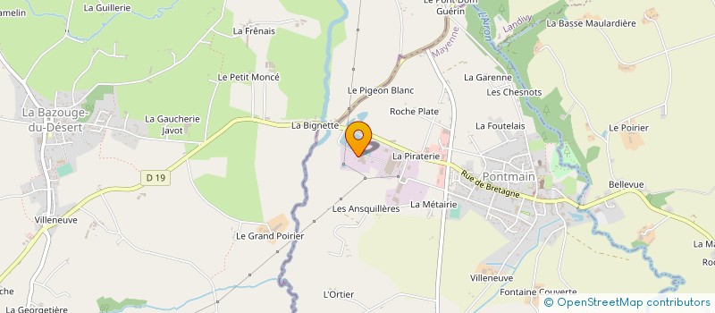 localisation de l'entreprise GFA DE LA HOGUENAIS  SAINT-ELLIER-DU-MAINE