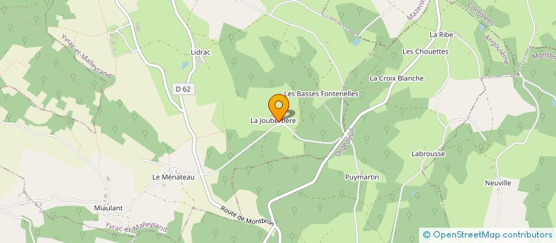 localisation de l'entreprise GFA DE LA JOUBERTIERE à YVRAC-ET-MALLEYRAND