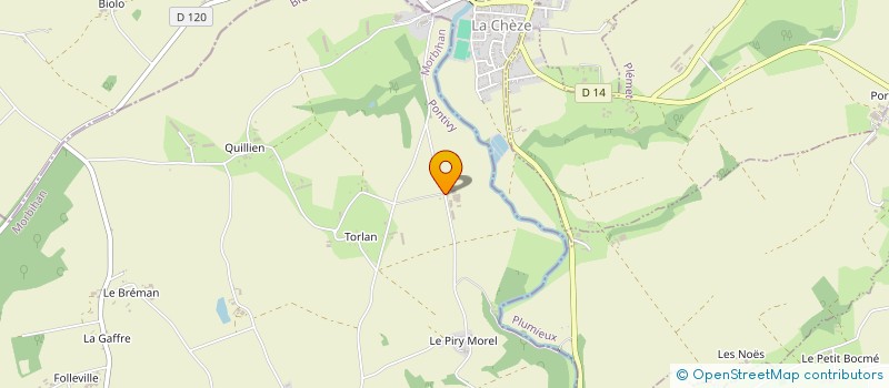 localisation de l'entreprise GFA DE LA LANDE DE TORLAN  BREHAN