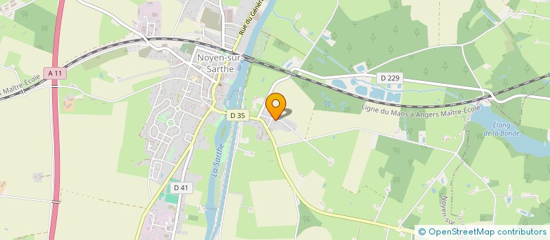 localisation de l'entreprise GFA DE LA MADELEINE  NOYEN-SUR-SARTHE