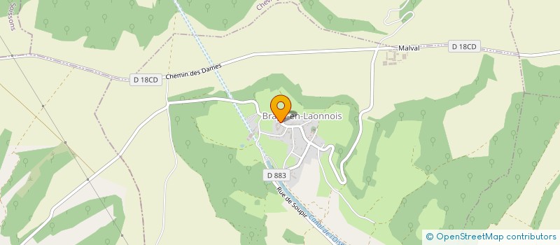 localisation de l'entreprise GFA DE LA MAISON BLEUE  BRAYE-EN-LAONNOIS