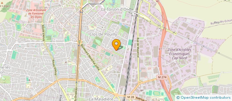 localisation de l'entreprise GFA DE LA MALADIERE à DIJON