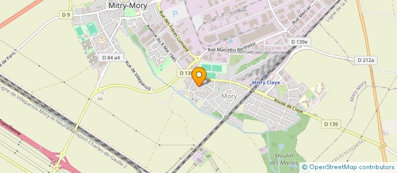 localisation de l'entreprise GFA DE LA MAYOLLE  MITRY-MORY