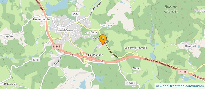 localisation de l'entreprise GFA DE LA MESURE  BUSSIERE-DUNOISE