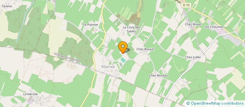 localisation de l'entreprise GFA DE LA METAIRIE  MAINXE-GONDEVILLE