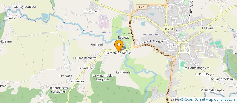 localisation de l'entreprise GFA DE LA METE  GUER