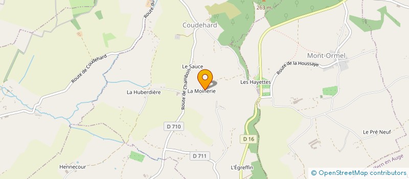 localisation de l'entreprise GFA DE LA MOINERIE à COUDEHARD