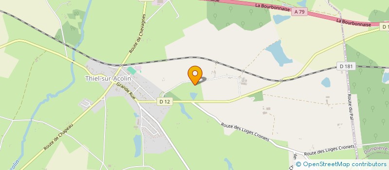 localisation de l'entreprise GFA DE LA MOTTE à THIEL-SUR-ACOLIN