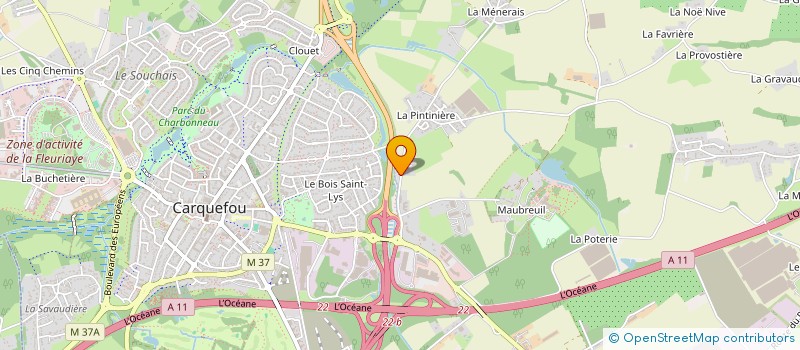 localisation de l'entreprise GFA DE LA NOE  CARQUEFOU