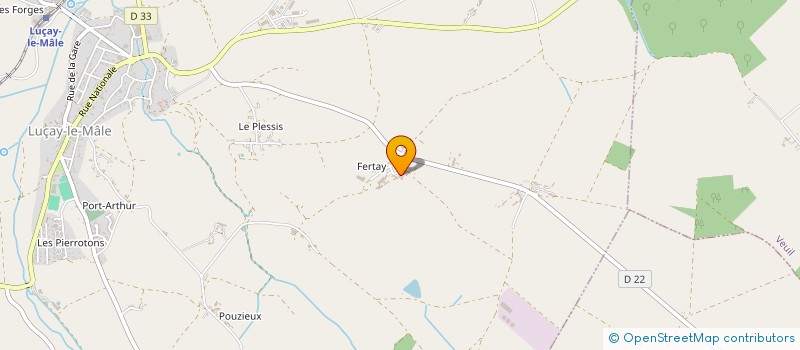 localisation de l'entreprise GFA DE LA NORAIE à LUCAY-LE-MALE