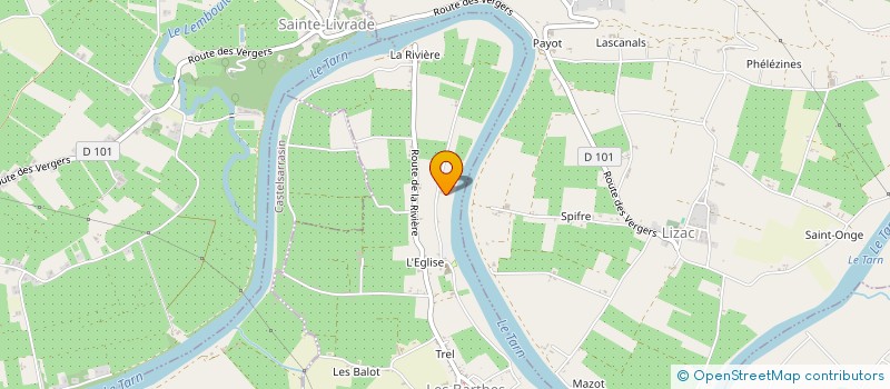 localisation de l'entreprise GFA DE LA PAILLE  LABOURGADE