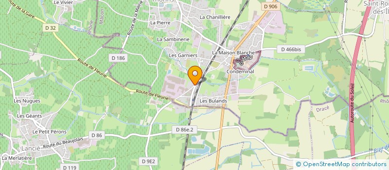 localisation de l'entreprise GFA DE LA PIERRE NOIRE à ROMANECHE-THORINS