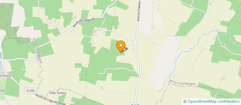 localisation de l'entreprise GFA DE LA PITARDERIE  JARNAC-CHAMPAGNE