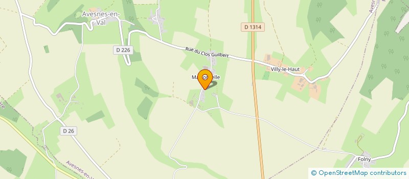 localisation de l'entreprise GFA DE LA PLAINE DE MAISONCELLE  AVESNES-EN-VAL