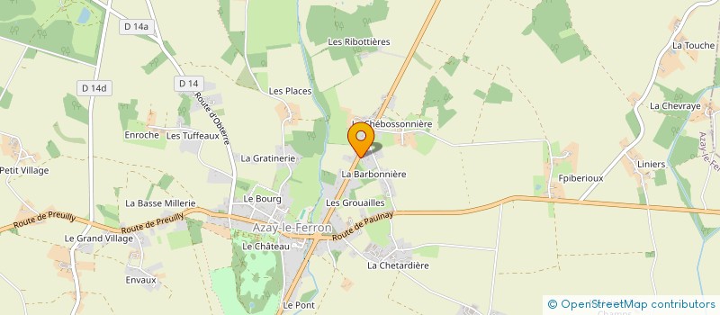 localisation de l'entreprise GFA DE LA PLANCHE AUX CHEVRES à AZAY-LE-FERRON