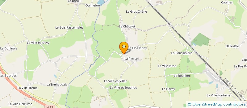 localisation de l'entreprise GFA DE LA PLESSE à CAULNES