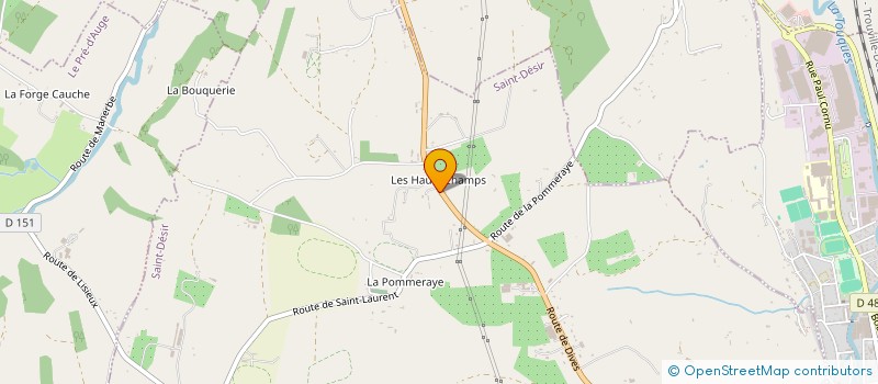 localisation de l'entreprise GFA DE LA POMMERAYE  SAINT-DESIR