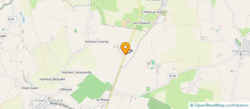 localisation de l'entreprise GFA DE LA PONTERIE  VILLIERS-FOSSARD