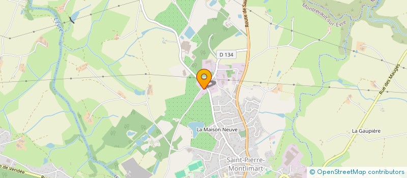 localisation de l'entreprise GFA DE LA POULTIERE à MONTREVAULT-SUR-EVRE