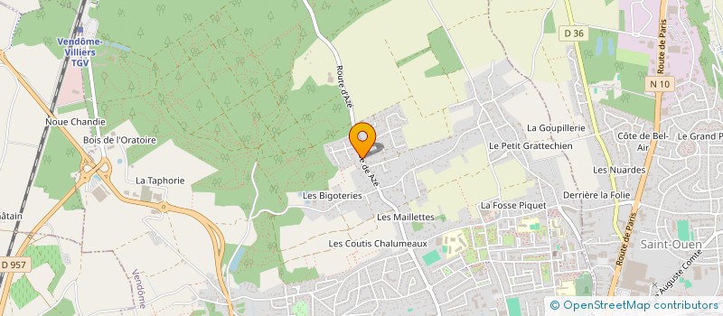 localisation de l'entreprise GFA DE LA POUTEE  VENDOME