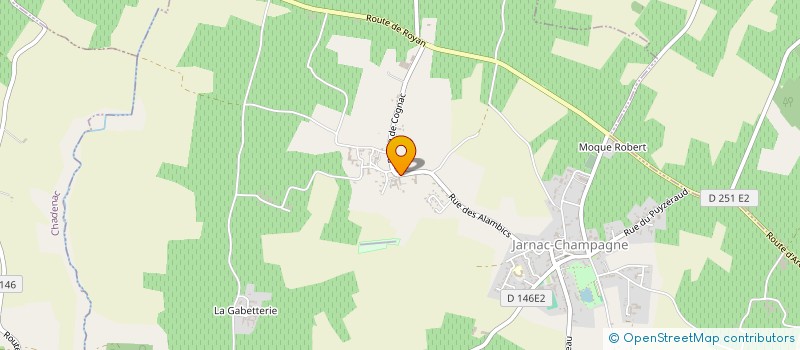 localisation de l'entreprise GFA DE LA POUYADE  JARNAC-CHAMPAGNE