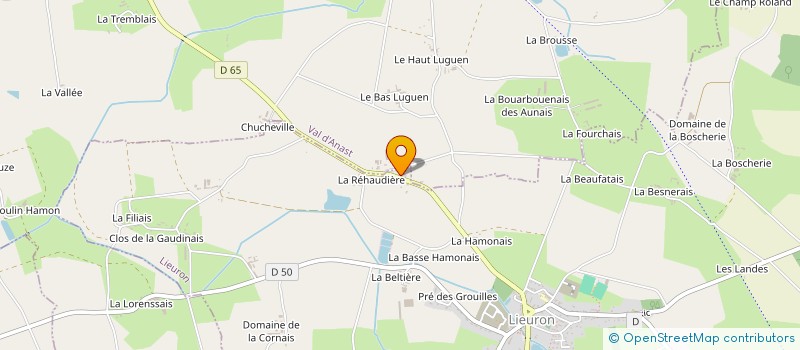 localisation de l'entreprise GFA DE LA REHAUDIERE  VAL D'ANAST