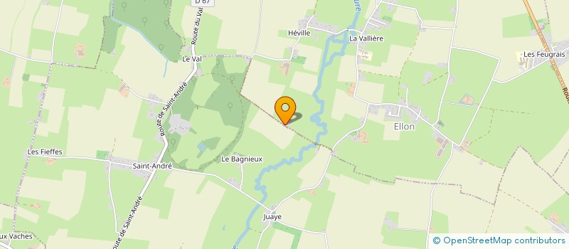 localisation de l'entreprise GFA DE LA RIVIERE  HOTTOT-LES-BAGUES