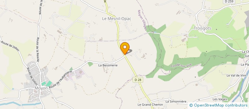 localisation de l'entreprise GFA DE LA SALMONIERE  MOYON VILLAGES