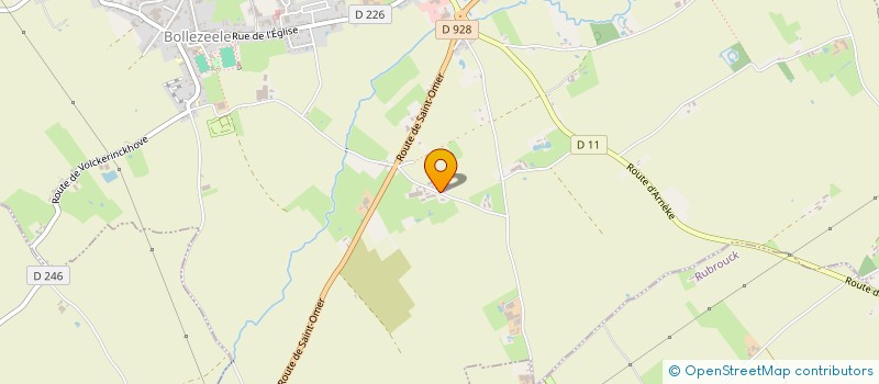 localisation de l'entreprise GFA DE LA SOURCE NOTRE DAME  BOLLEZEELE