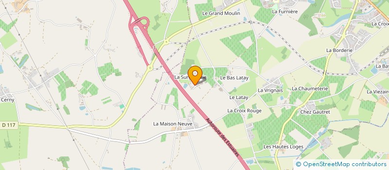 localisation de l'entreprise GFA DE LA SURJETTERIE  AIGREFEUILLE-SUR-MAINE