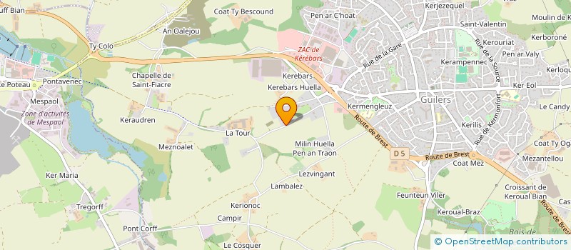 localisation de l'entreprise GFA DE LA TOUR  GUILERS