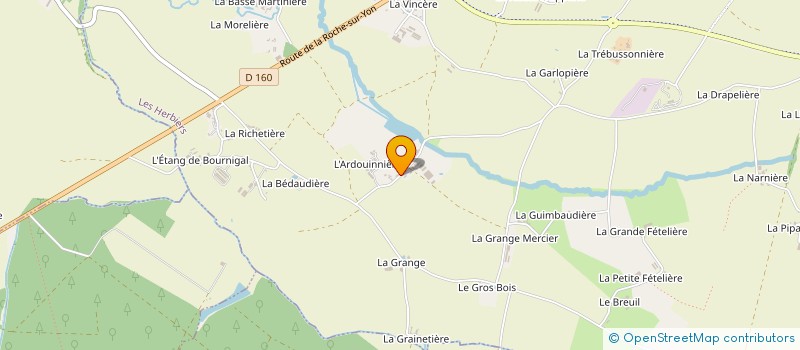localisation de l'entreprise GFA DE LA TOURNERIE à LES HERBIERS