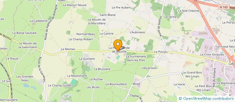 localisation de l'entreprise GFA DE LA TRAVERSE à COUERON