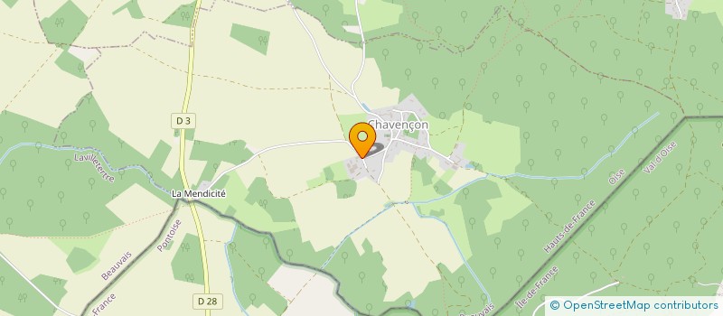 localisation de l'entreprise GFA DE LA VALLEE BASEAU  CHAVENCON