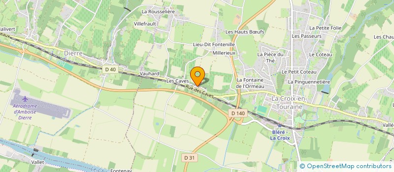 localisation de l'entreprise GFA DE LA VAUVELLE à LA CROIX-EN-TOURAINE