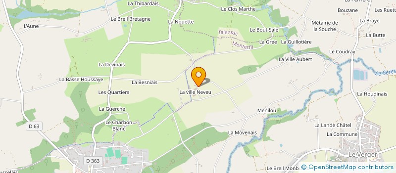 localisation de l'entreprise GFA DE LA VILLE NEVEU  MONTERFIL