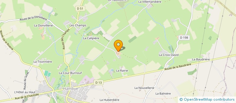 localisation de l'entreprise GFA DE LA VILLEMANDIERE  HAMBYE