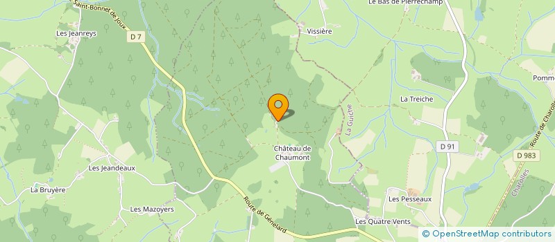 localisation de l'entreprise GFA DE LAGUICHE  SAINT-BONNET-DE-JOUX