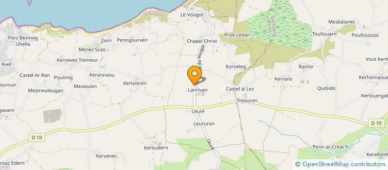 localisation de l'entreprise GFA DE LANRIVAN  PLOUGUERNEAU