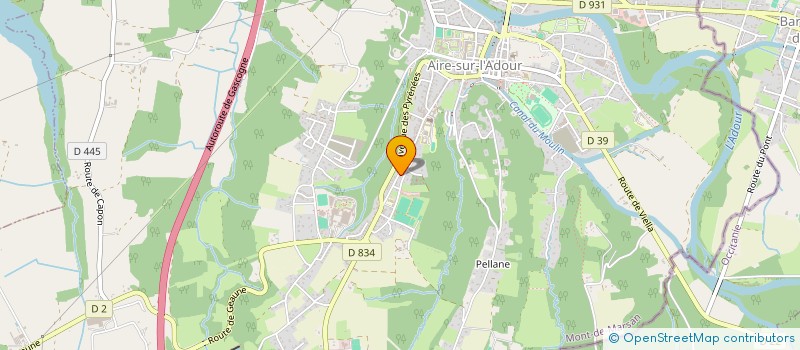 localisation de l'entreprise GFA DE LASSERRE  AIRE-SUR-L ADOUR