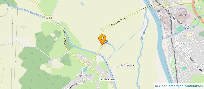 localisation de l'entreprise GFA DE LATTELLIER à CHEVENON