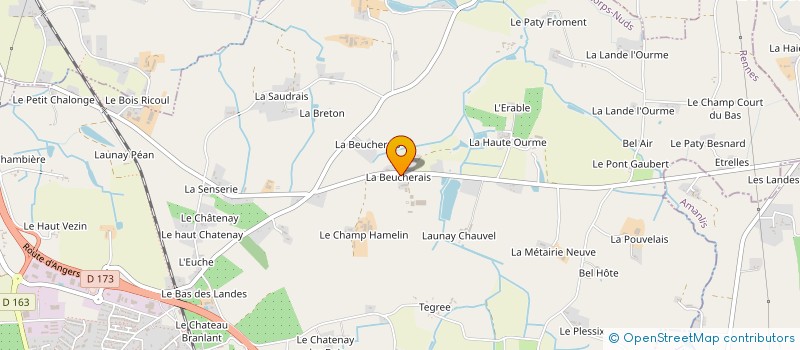 localisation de l'entreprise GFA DE LAUNAY  CORPS-NUDS