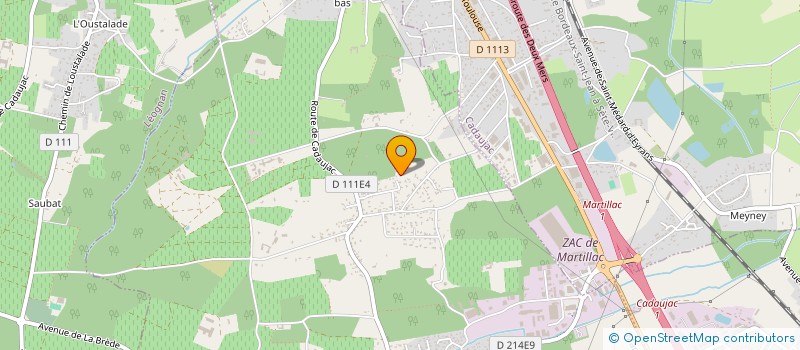 localisation de l'entreprise GFA DE LESCOURRE  MARTILLAC