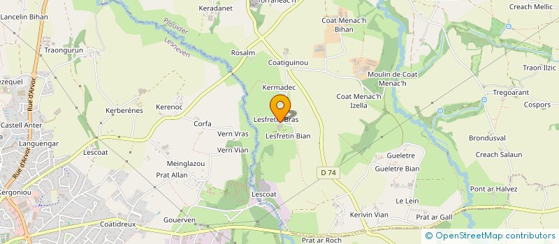 localisation de l'entreprise GFA DE LESFRETIN  PLOUIDER