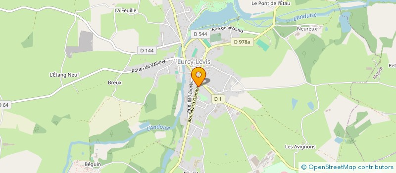 localisation de l'entreprise GFA DE LEVIS à LURCY-LEVIS